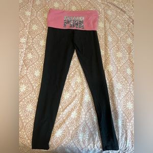 Victoria Secret PINK foldover yoga tights